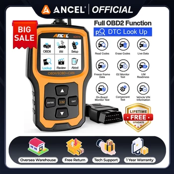 Ancel AD410 OBD2 Scanner Car Diagnostic Tool Check Engine Fault Code Reader Erase Error Multi Languages Automotive Scanner Tools 1