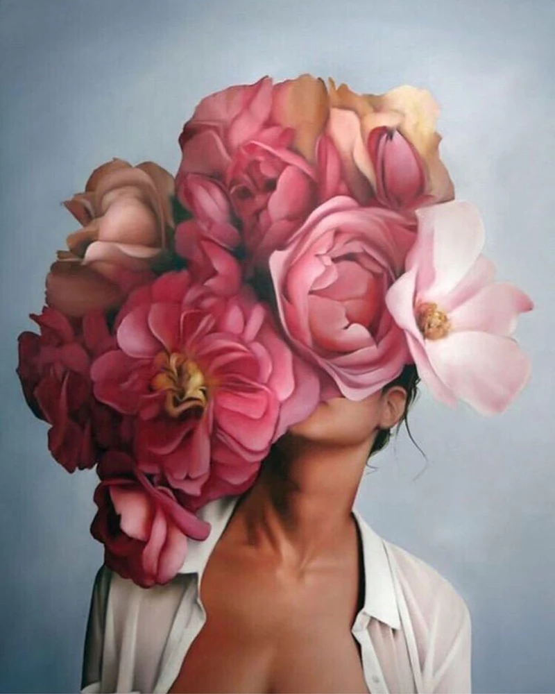 

50083437-Tulip diy digital oil painting acrylic flower painting explosion hand-filled landscape painting
