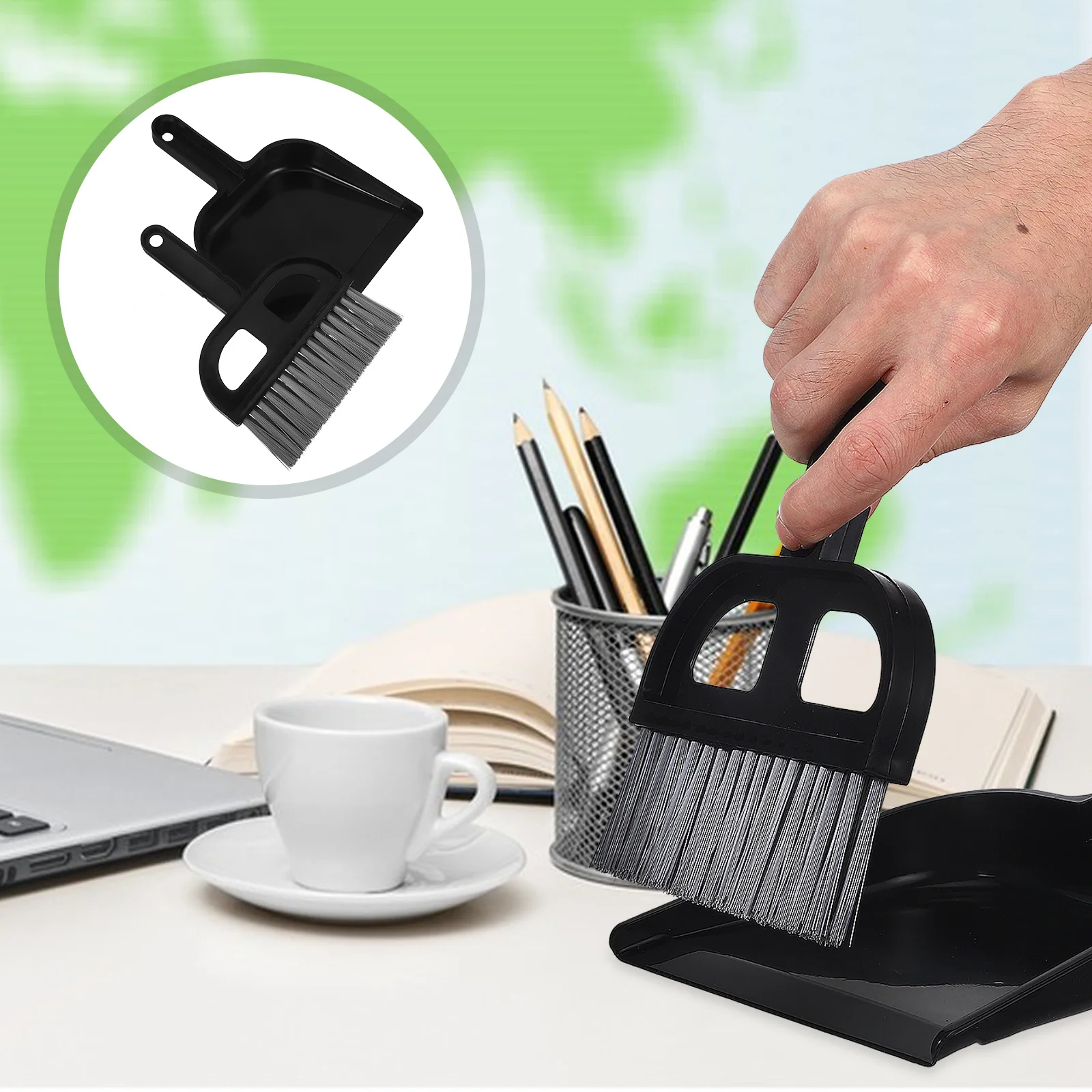 

Mini Hand Broom Dustpan Set Small Dust Pans Brush Set Tiny Cleaning Table Broom Sweep Brush Cleaning Tool Desk Car
