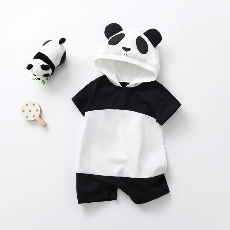 Citgeett Summer Toddler Baby Boys Girls Costume Short Sleeve Romper Cute Hooded Jumpsuit Cosplay Outfit Clothes