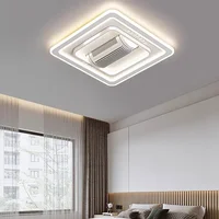 Ventilateur de plafond sans pales invisible, lumière LED, télécommande intelligente, pour chambre à coucher, salon, lumière intérieure 4