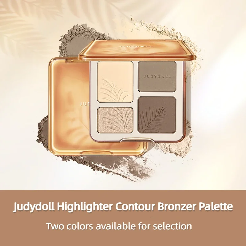 Judydoll Highlight Facial Contouring Palette Matte Brighten Three-dimensional Shadow Lasting Glow Shimmer Powder Cosmetics