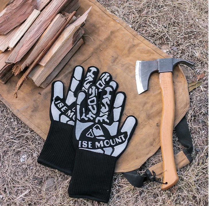 Outdoor Silicone Kitchen Gloves for BBQ Oven Microwave
