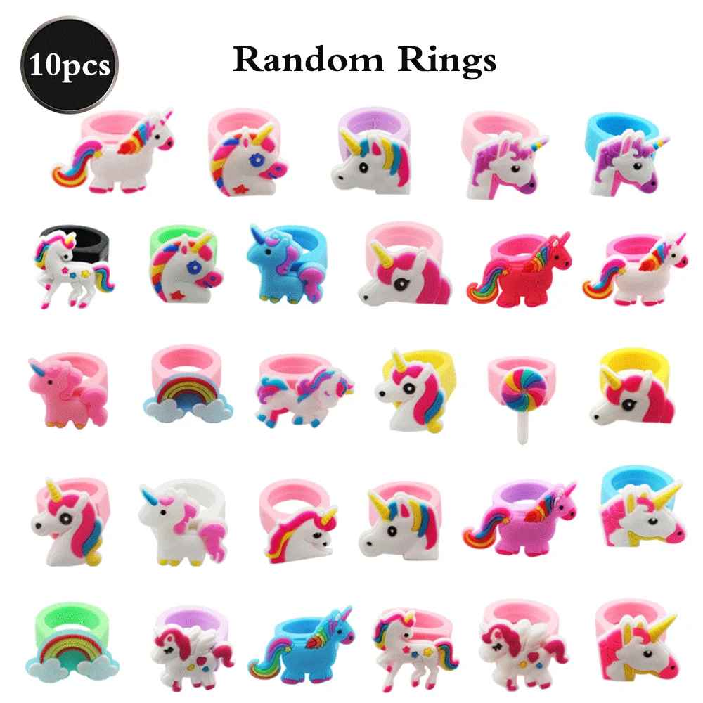 Einhorn Thema Party Süßigkeiten Geschenktüte Regenbogen Einhorn Dekor Armband Ring Schlüsselanhänger Kind Geburtstagsgeschenk Hochzeit Babyparty Zubehör – Detail 16