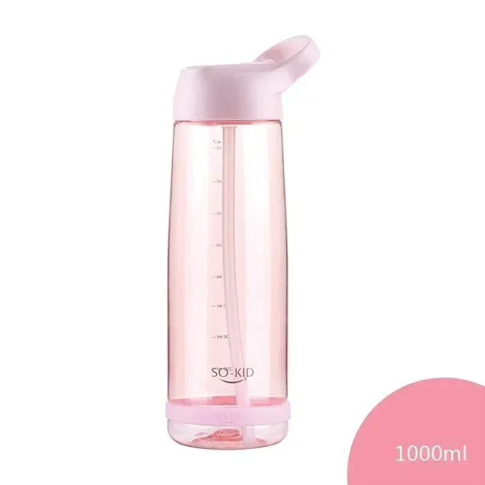 Eco-Friendly Leak-Proof Water Bottle with Straw for Kids - BPA-Free Plastic for School, Hiking, and Camping
