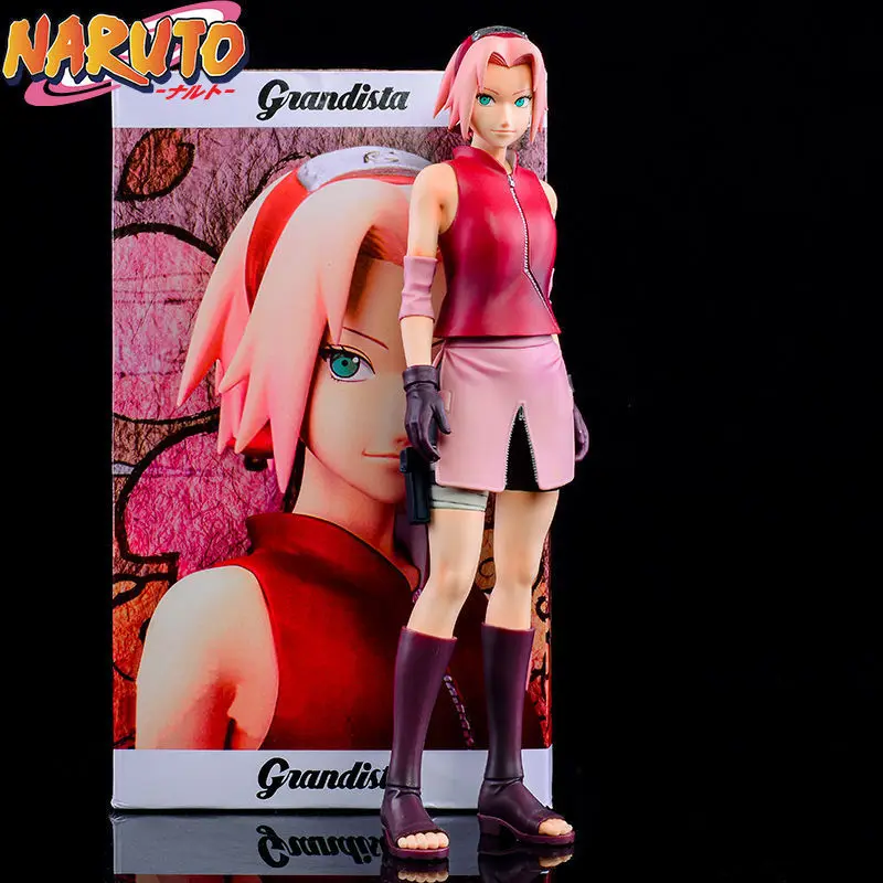 

26CM Cartoon Anime Naruto Haruno Sakura Figure Model Ornament Pvc Action Figurine Decoration Dolls Toys For Children Gift