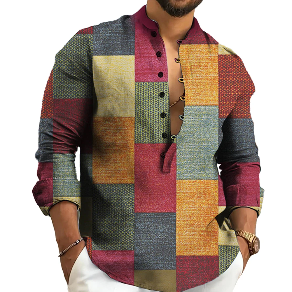 

Comfy Fashion Party Traveling Men's Shirts Blouse Loose Regular Shirt Button Down Casual Collared Dress Shirt