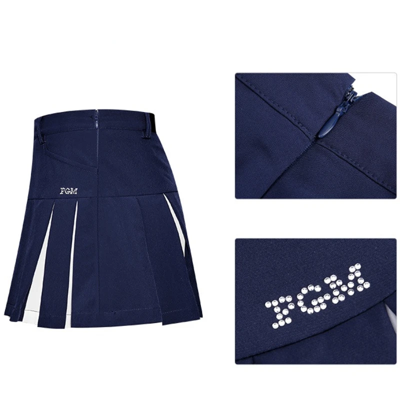 PGM Girls Golf Skirt Summer Sports Anti-floating Skirts Elastic Belt A-line Skirt QZ091