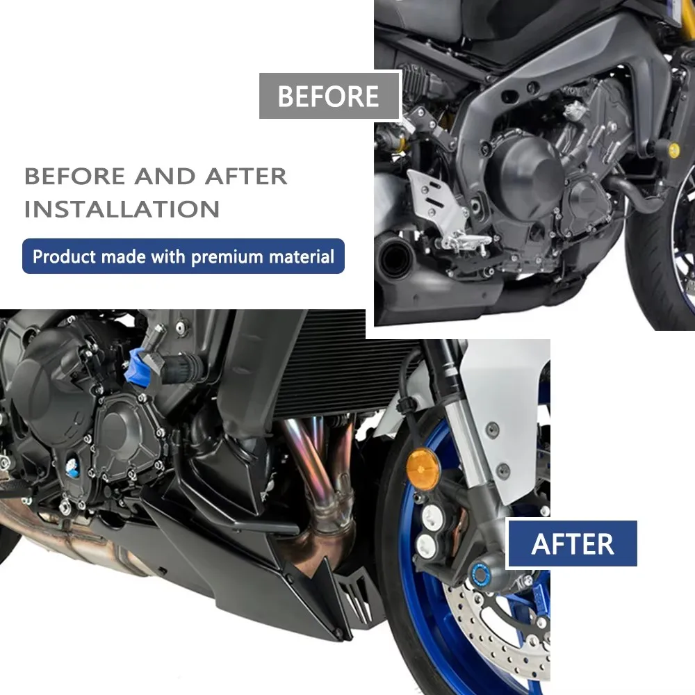 야마하 MT-09 MT-09 SP XSR900 트레이서 9 GT 2021-2025 오토바이 벨리 팬 스키드 플레이트 엔진 섀시 가드 보호