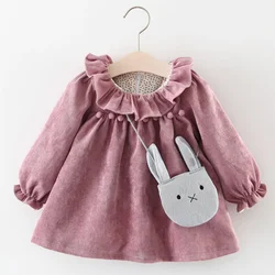 Melario – robe de printemps pour nouveau né fille, tenue princesse pour enfants, dessin animé, avec sac, vêtements pour nourrissons 