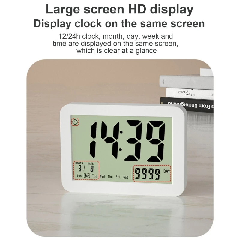 Big Digital Countdown Days Timer Clock - 999 Days Count Down Clock Timer  for Graduation Lab Kitchen (Black)