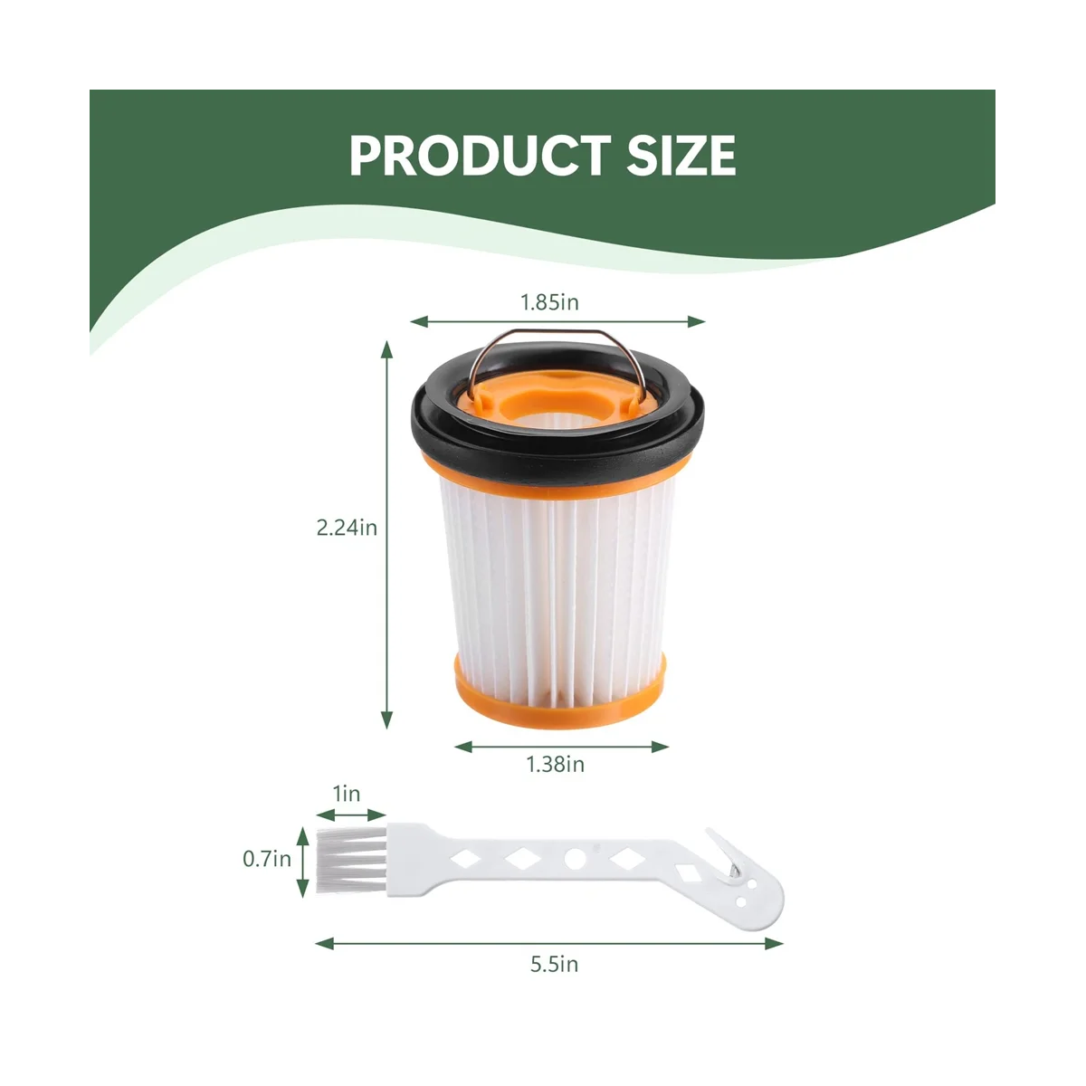 HEPA Filter for W1 WV200 WV201 WV205 Vacuum Cleaner Accessories, Compare to Part XHFWV200