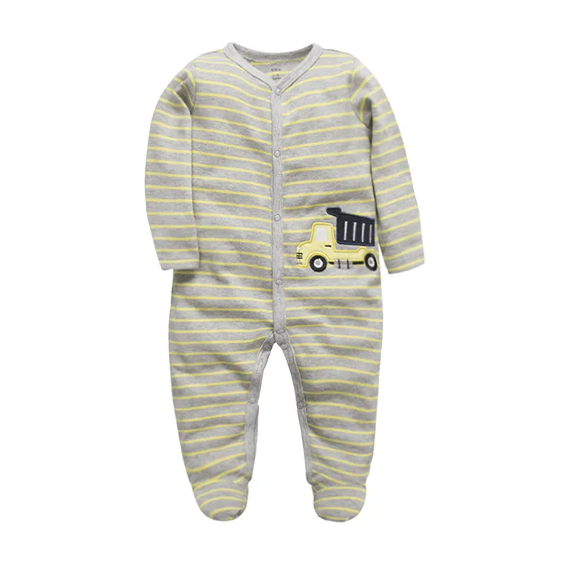 

Newborn Sleepwear 0-12 Months Girls and Boys Footed Pajamas Cotton New born Baby Sleepwear Fashion Newborn Baby Clothes