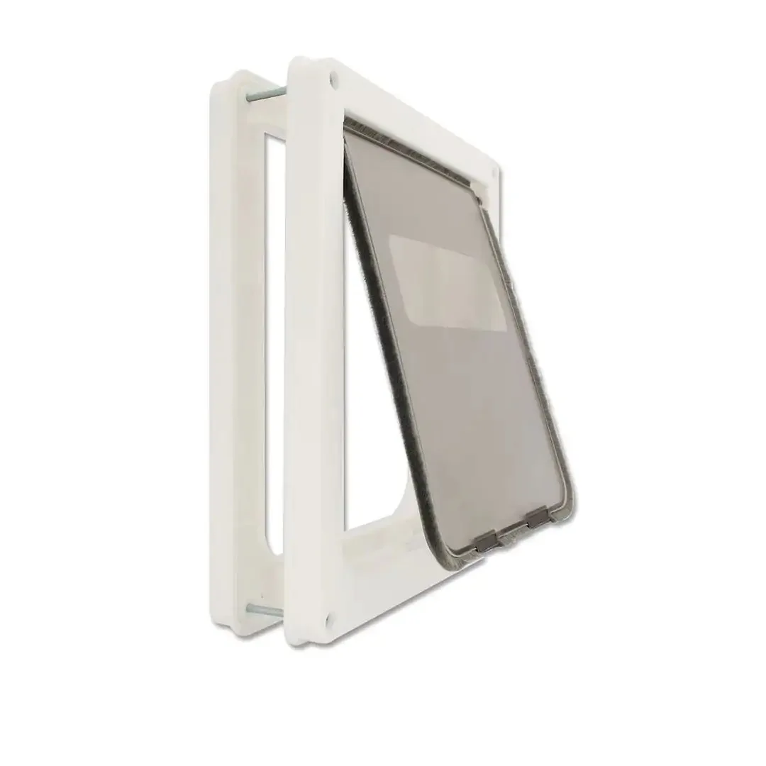 Dog Cat Flap Door Lock Security Flap Door Dog Cat Kitten Puppy Safety Gate ABS Plastic Large Pet Supplies
