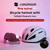 Sunrimoon neuer Fahrrad helm mit Linse Rennrad helm für Männer integrierter Light Scooter Helm mit Rücklicht Fahrrad ausrüstung