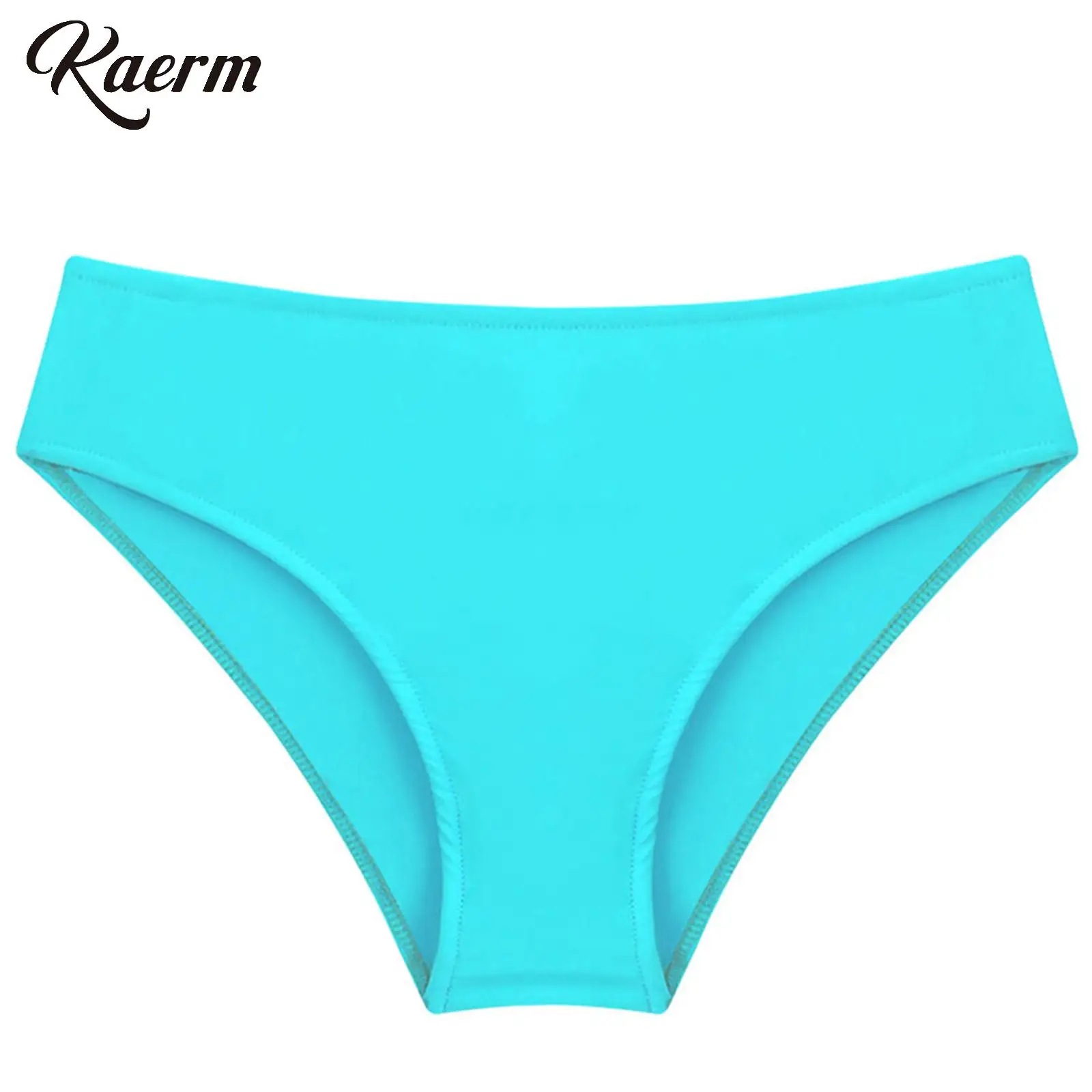 

Kids Girls Solid Color Swim Bikini Triangle Swimming Bottoms Gymnastics Dance Sports Underpants Casual Underwear Shorts