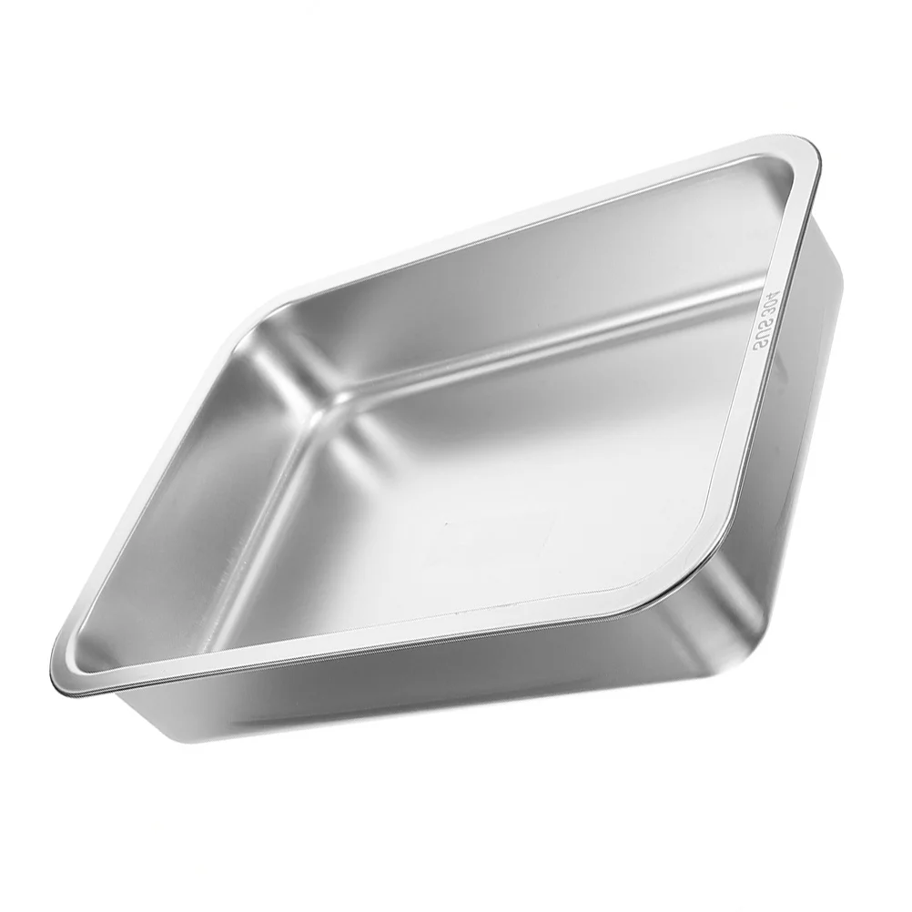 

Stainless Steel Cat Litter Box Supply Pet Toilet Rabbit Tray Shallow Open Type Mat Kitten Large Capacity Travel