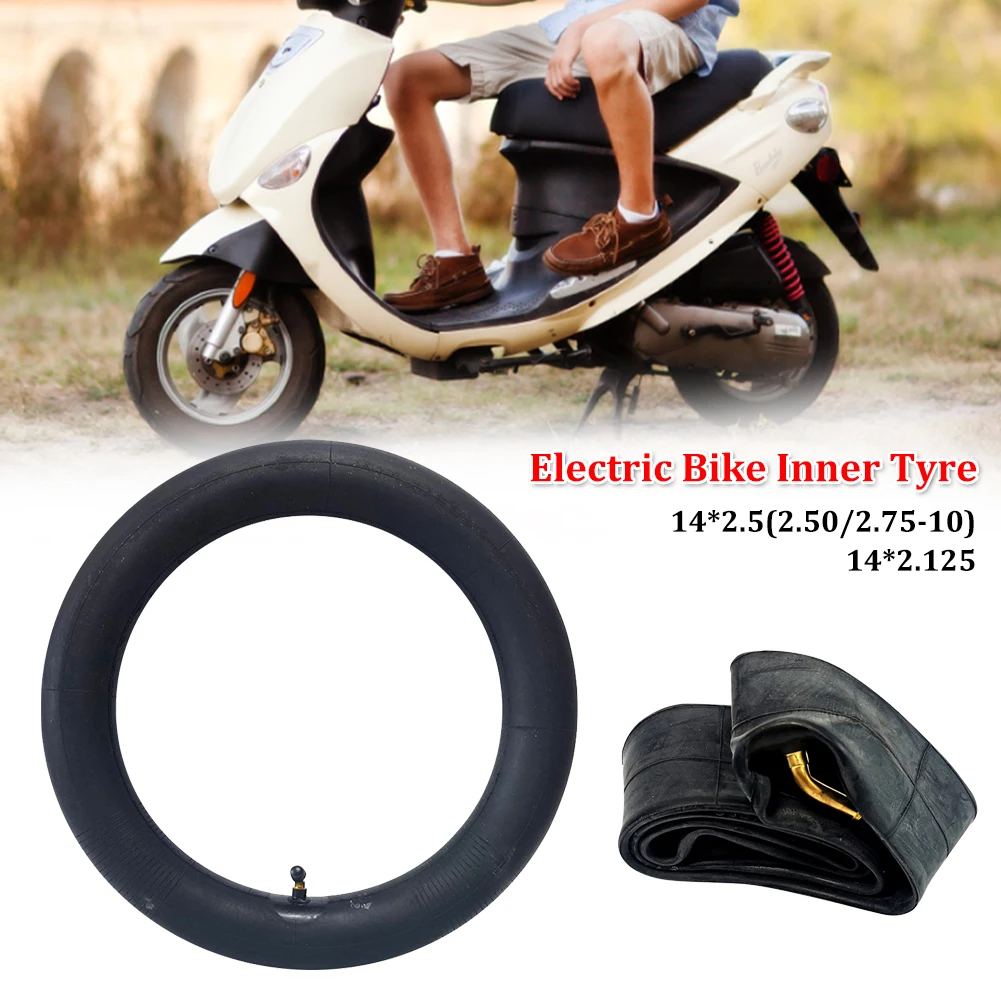 

14 Inch Pneumatic Wheel Tire 14*2.5(2.50/2.75-10)/14*2.125 Inner Tire Tyre With Bent Valve For Electric Bicycles Cycling Parts
