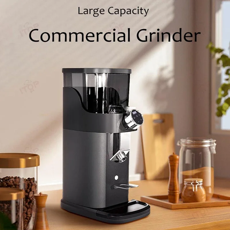 LXCHAN Electric Coffee Bean Grinder Quantitative Espresso Coffee Grinder Straight Down Coffee Grinder Commercial Miller 16 ribs straight metal golf coffee umbrellas 14mm metal shaft and fluted metal ribs auto open windproof straight leather handle