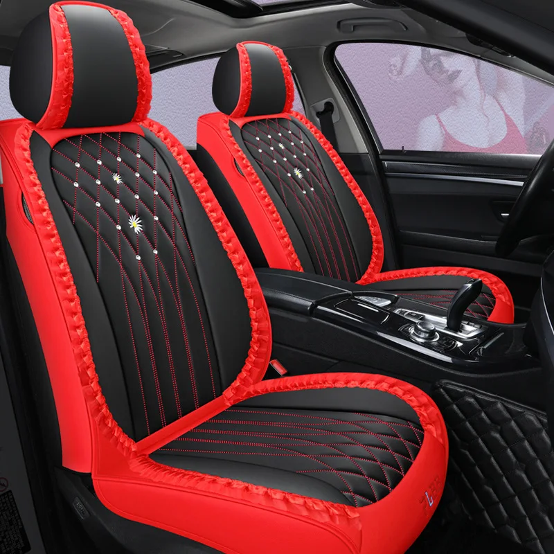 

Full Set with luxury Car Seat Covers Compatible Automotive Vehicle Cushion Car Sit Cover Seat Cover Universal