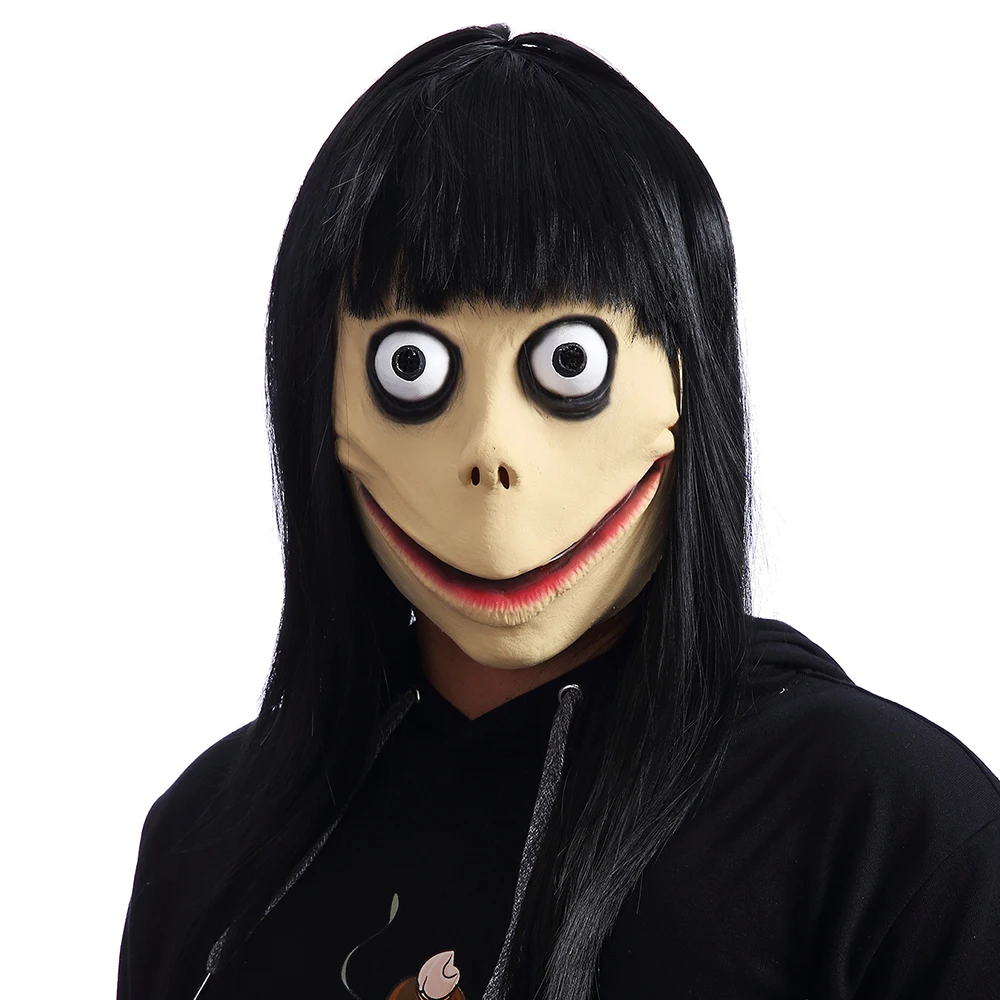 

Halloween Bloody Creepy Evil Adult Zombie Momo Monster Vampire Demon Horror Ghost Momo Mask Latex Costume Party Full Face Mask