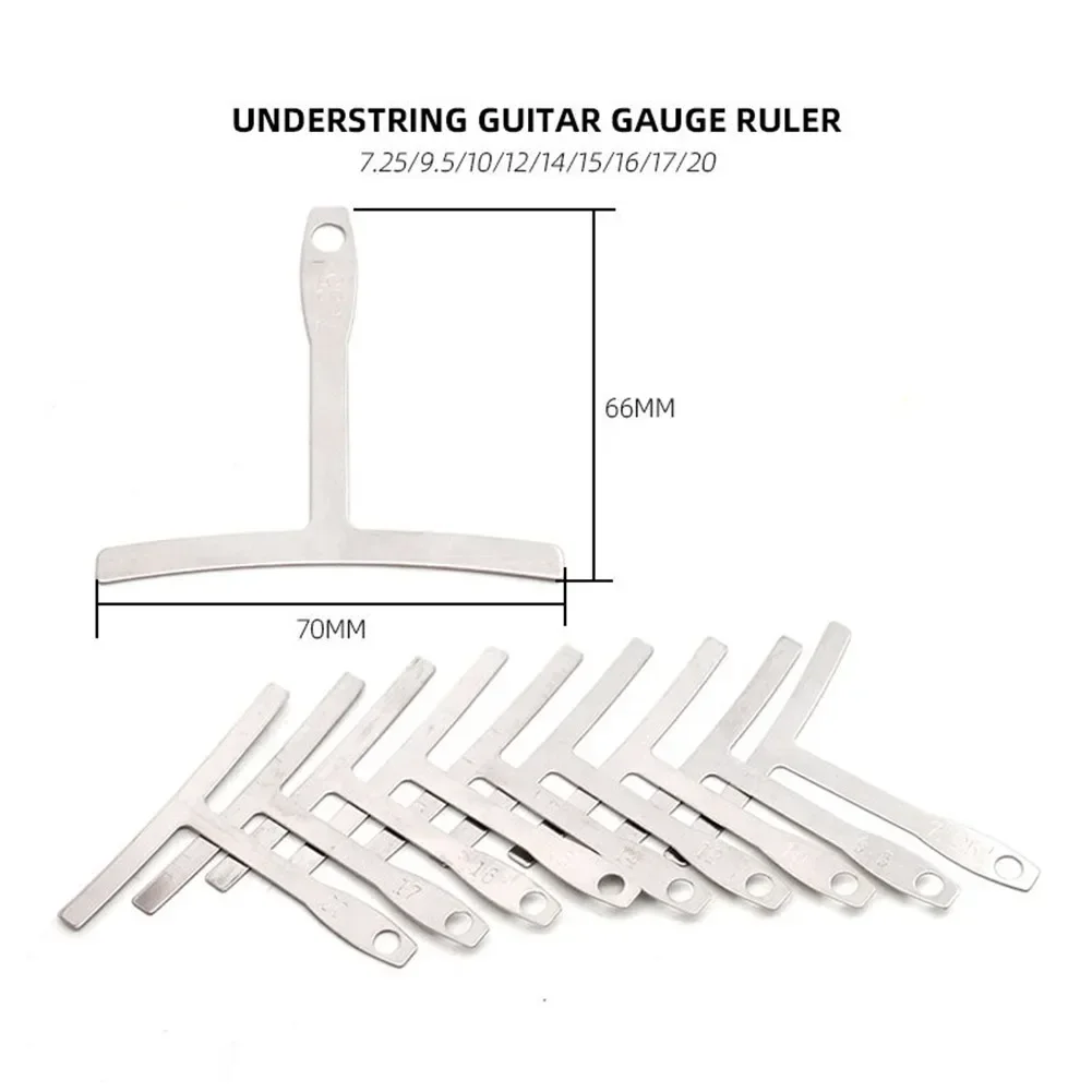 9pcs Understring Radius Gauge Etched With Radius On Handle Accurately Setup Guitar Bridge Saddles Guitar Accessories