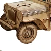 DIY Mechanical Off-road Cars Wood Puzzle Toys Child Classic Jeep Building Block Kits Models for Boys Adults 3d Ww2 Military Gift 4
