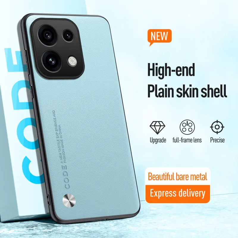 Premium PU Leather Shockproof Phone Case with Matte Silicone Soft Frame and Lens Protection