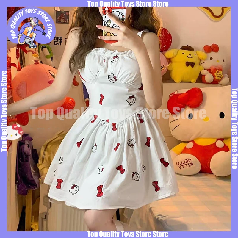 

Sanrio Sling Dress Ladies Clothing Kawaii Hello Kitty Sling Dress Ladies Skinny Ladies Summer Sweet Spicy Girlfriend Gift