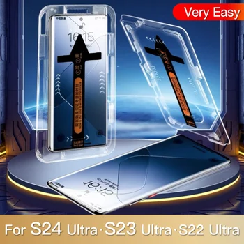 Per Samsung Galaxy S24 S23 S22 Proteggi schermo antideflagrante in vetro ultra blindato protettivo con kit di installazione