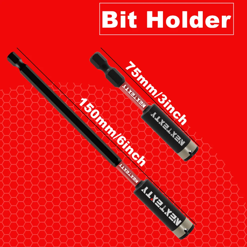 Magnetic Screwdriver Bit Holders Impact Double lock Extension Rod S2 Alloy Steel