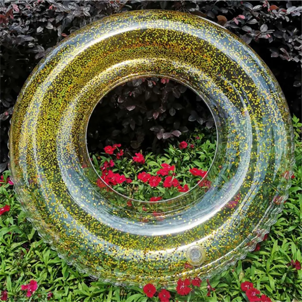 Summer Glitter Inflatable Transparent Swimming Pool Swimming Ring Safety Float Circle Pool