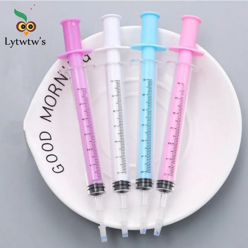 1 Pcs Lytwtw's creative Cylinder Syringe Kawaii Cute Doctor Gel Pen School Officel Supply Gift Handle styling stationery lovely