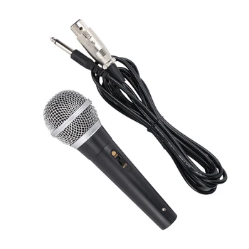 Microfono dinamico con cavo da XLR a 1/4 pollici connessione Audio microfono portatile per canto e registrazione Karaoke sul palco