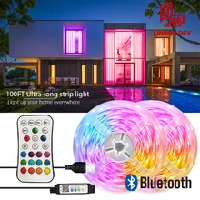 

LED 10m 15m 20m 30m LED Strip Light Color RGB Tape Bedroom Bluetooth LED Lights for Room TV Backlight Decor светодиодная лента