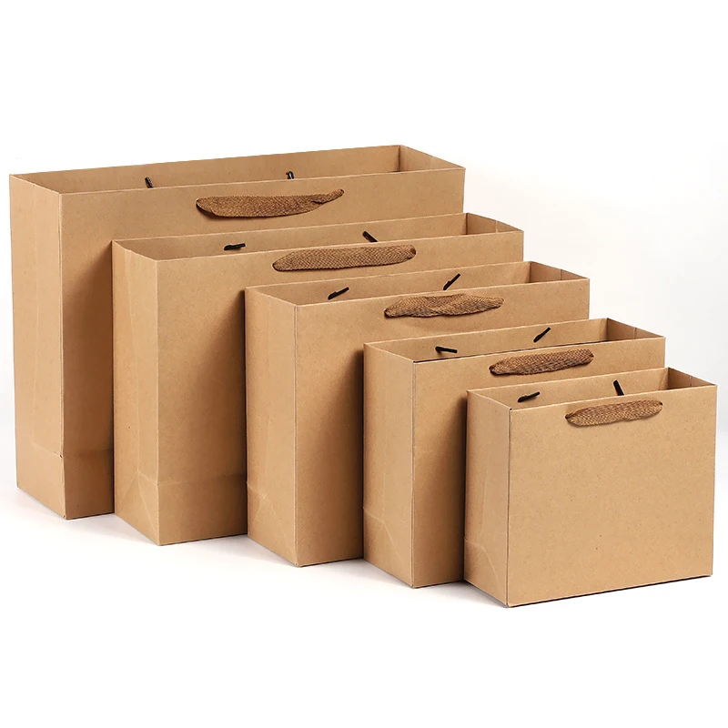 Kraft Paper Takeaway Packaging Bags - Clothing Shopping Portable Gift Bag