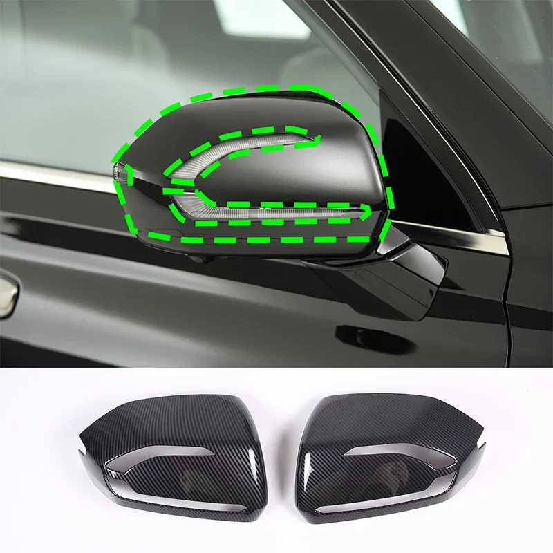 

For Hyundai Palisade 2019 2020 2021 2022 2023 2024 ABS Carbon Fiber Car Rearview Mirror Cover Trim Sticker Car Accessories