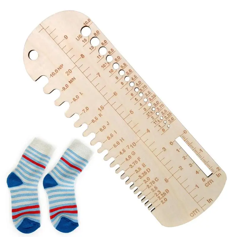 

Sock Ruler Tool Stocking Blocker Knit Sock Ruler Wooden Convenient Practical Knit Blocker Smooth Surfaces Knitting Accessories