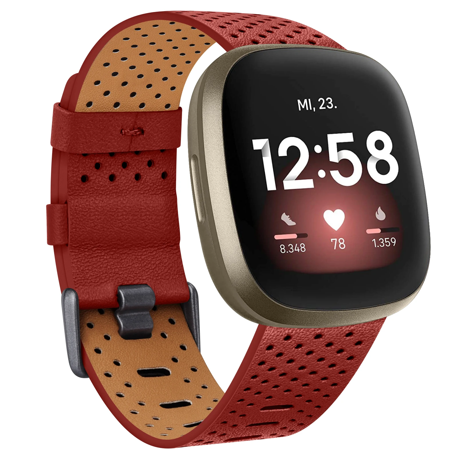 Breathable Leather Watch Strap - Premium Smartwatch Replacement Band