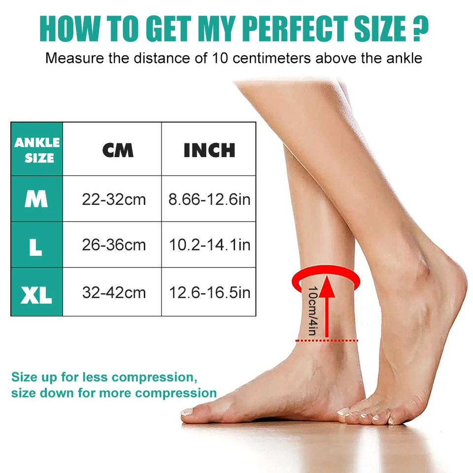 Adjustable Elastic Ankle Brace Compression Sleeve Foot Support Stabilizer For Plantar Fasciitis Achilles Tendonitis_voghion.com