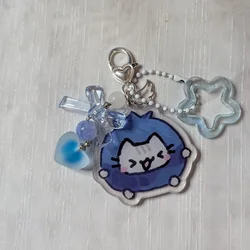 Fruit - Themed Vibrant Keychain Duo (Blue)