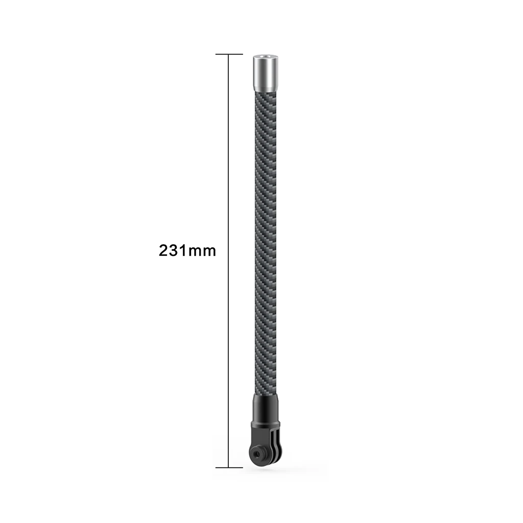 Carbon Fiber Extension Pole Rod 1/4 Screw Self Stick Monopod Bar for Gopro 13 12
