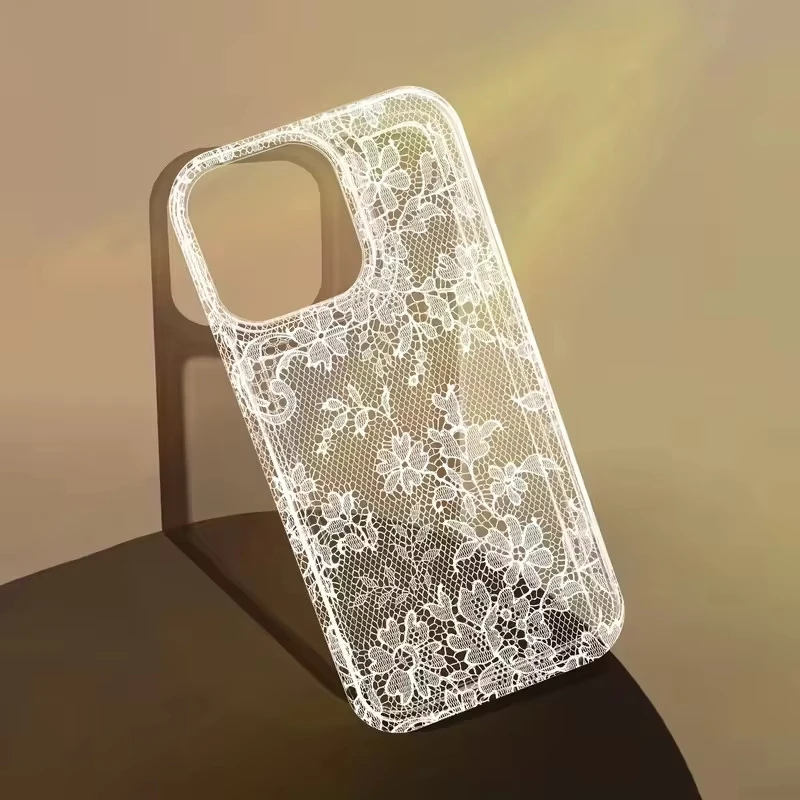Elegant Romantic White Lace Phone Case Cover