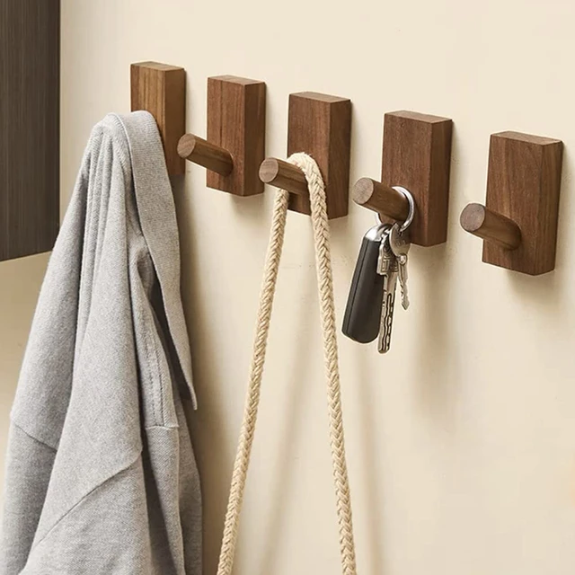 Nordic Natural Wooden Hooks For Kids Boy Room Hooks Wood for Room