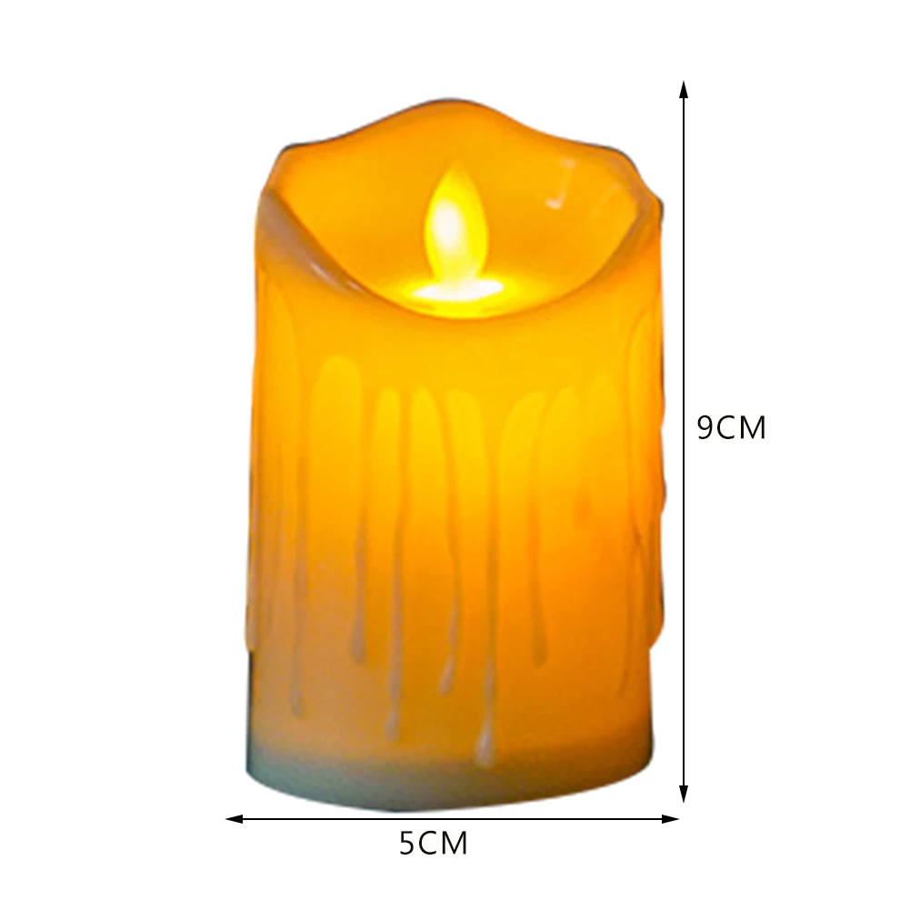 AVEKI Set Di 2 Candele Natalizie Senza Fiamma In Vera Cera - 15,2x7,6 Cm, Con Telecomando, Timer E Luce Tremolante. Effetto Realistico E Sicuro. - 4