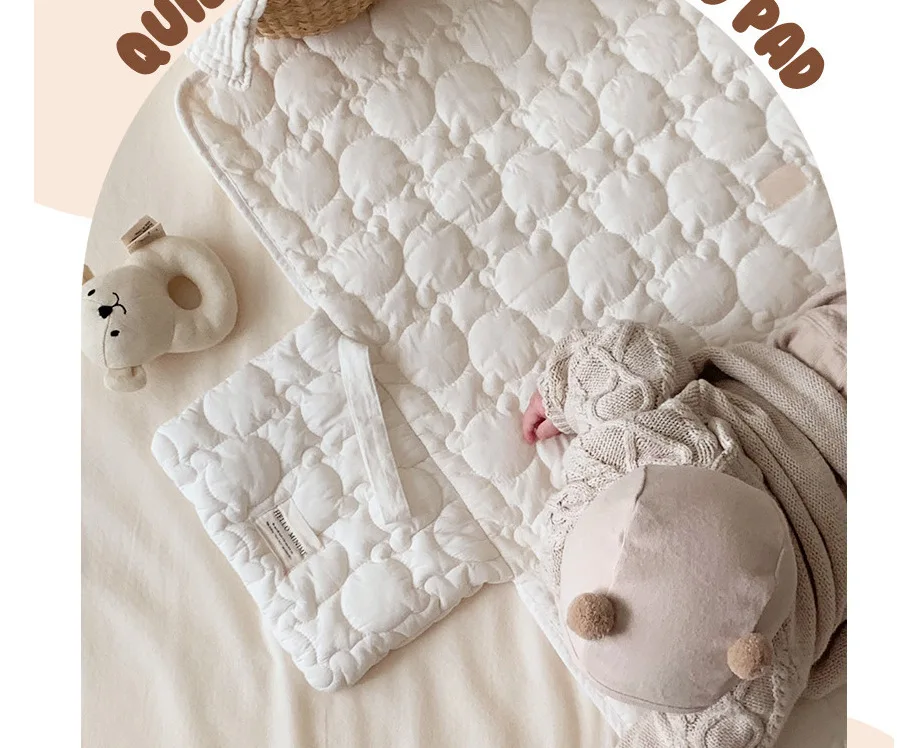 Description Picture 5 of itemINS Simplicity Korean Diaper Changing Mat for Newborn Cartoon Bear Infant Baby Changing Pad Cover Portable Baby Changing Pad