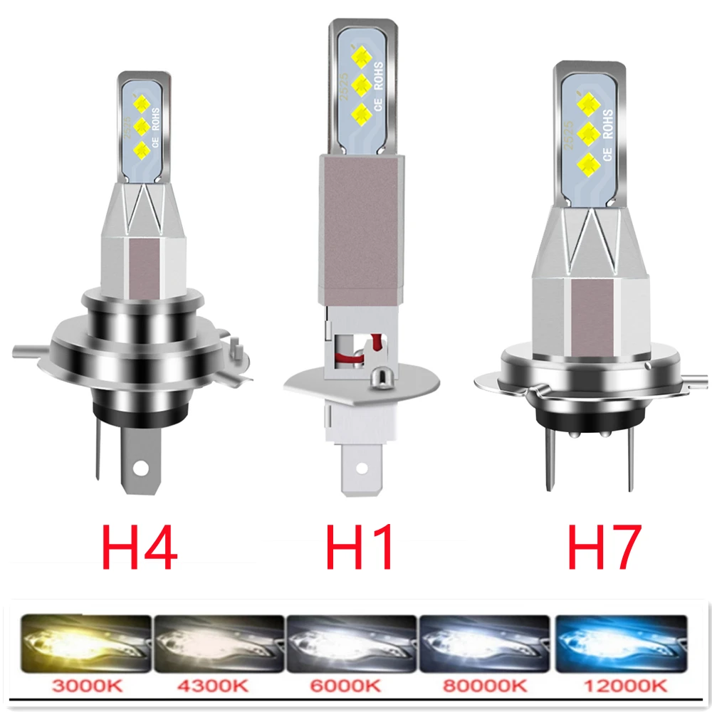 

2Pcs H7 H4 H11 H8 H1 H3 H6 LED Car Headlight Bulb Beam 24V 12V 80W High Power Auto Fog Light Lamps 6000K 8000K Headlampt 16000LM