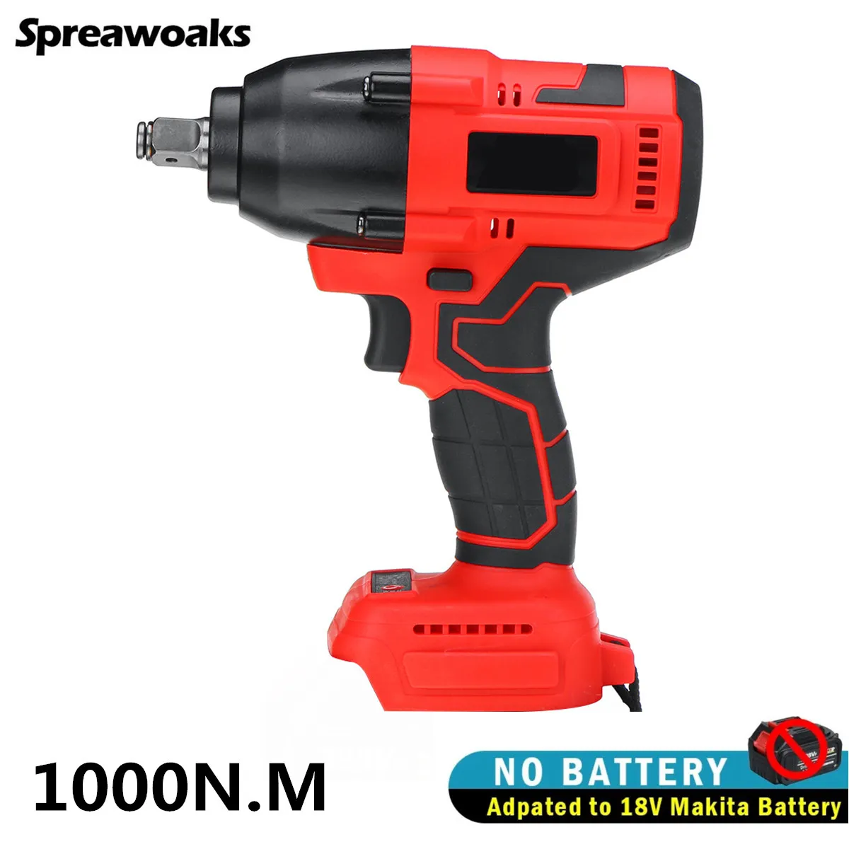 Brushless Impact Wrench 1000N.m High Torque Cordless Electic Driver Gun