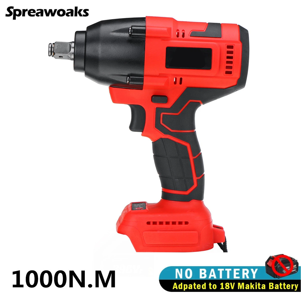 Brushless Impact Wrench 1000N.m High Torque Cordless Electic Driver Gun