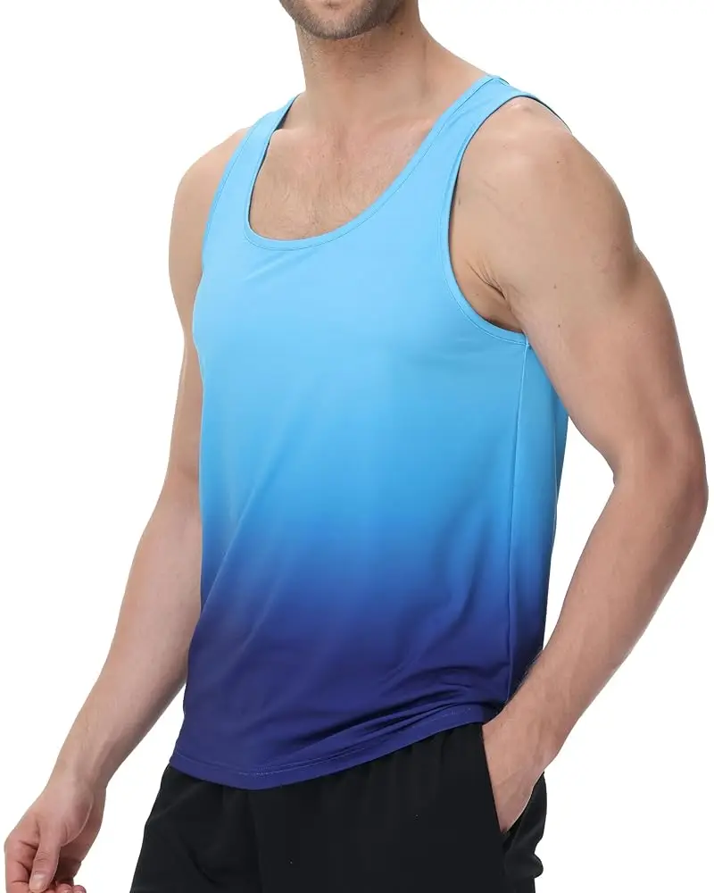 Summer Men Bodybuilding Gym Tank, Basic Top Clothing Quick-dry Basketball Sports Sleeveless T-shirts Fitness Workout Tops 5